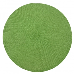 Straw table coaster PP 38 cm light green