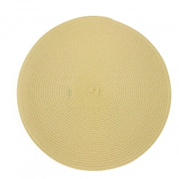 Straw table coaster 38 cm vanilla