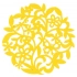 Felt mat yellow color 30x30x0,3 cm