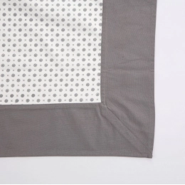 Table cloth 80x80 cm white with grey decor