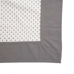 Table cloth 110x160 cm white with grey decor