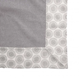 Table cloth 80x80 cm grey with grey decor