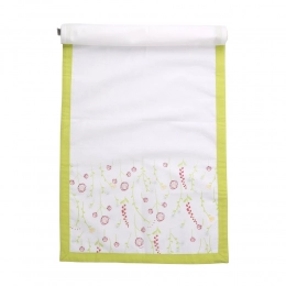 Бегунок из 100% хлопка с двусторонней печатью и зеленым кантом по всем 4 сторонам 40x140см.