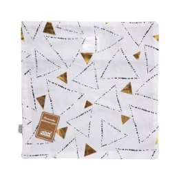 Gold foil print with back zipper