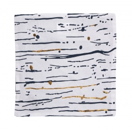 Gold foil print with back zipper