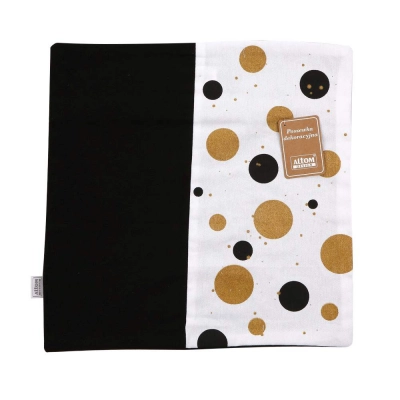 
                                            Glitter/mettalic print cuhion 40x40cm white New York
                                            