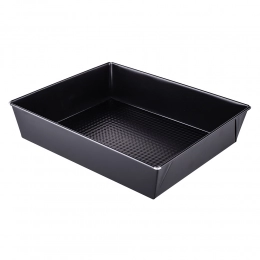 Baking tin sheet corrugated 280x235x60 black