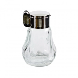 Spiral salt shaker with metallic flap