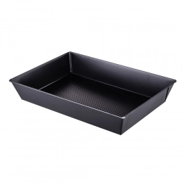 Baking tin sheet corrugated 360x245x60 black