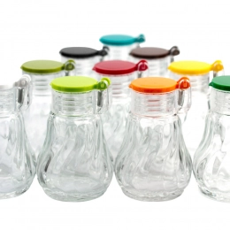 Spiral salt shaker with flap