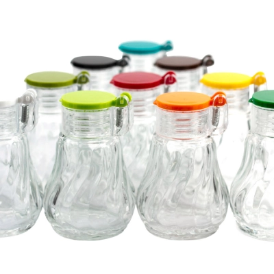 
                                            Spiral salt shaker with flap
                                            