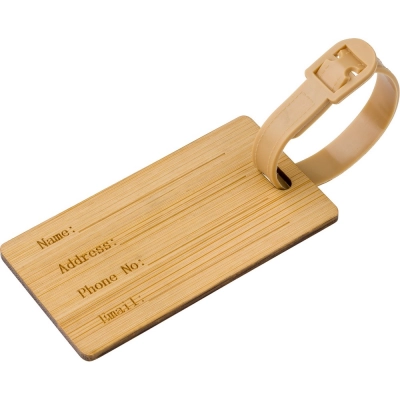 
                                            Voyager Plus. Bamboo luggage tag
                                            