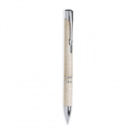 Wheat straw ball pen, metal clip
