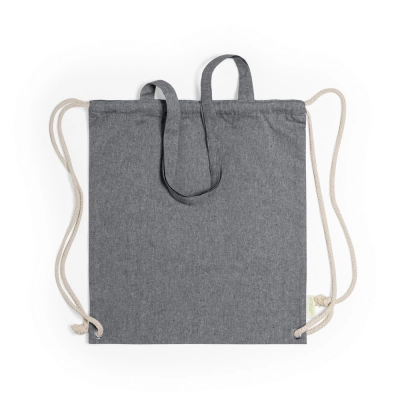 
                                                Recycled cotton bag 2 in 1, drawstring bag and shopping bag
                                                