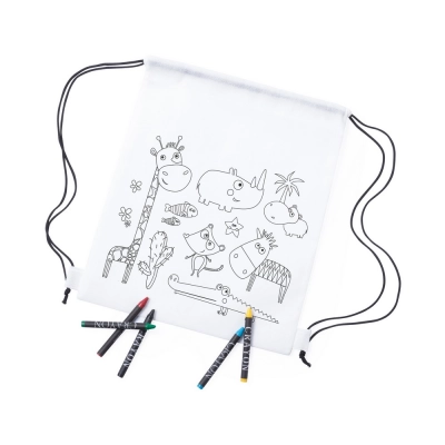 
                                                Drawstring bag for colouring, crayons
                                                