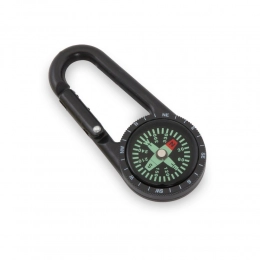Compass with carabiner
