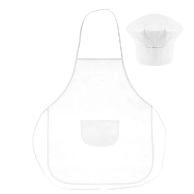 
                                                Cook set, kitchen apron and cook cap, children size | Nedina
                                                