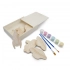Fun & School. Wooden blocks set for painting, paints and 2 brushes | Priya Fun & School. Wooden blocks set for painting, paints and 2 brushes | Priya