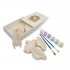 Fun & School. Wooden blocks set for painting, paints and 2 brushes | Priya Fun & School. Wooden blocks set for painting, paints and 2 brushes | Priya