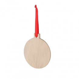 Деревянный брелок, рождественский узор