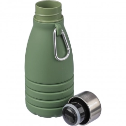 Drinkware. Foldable sports bottle 550 ml with carabiner