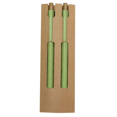 
                                                Wheat straw writing set, ball pen and 