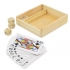 WOODEN DECK AND DICE SET