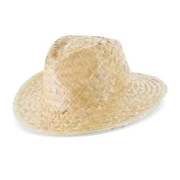 GREEN STRAW HAT WITH INTERIOR RIBBON 