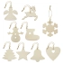 SET WOODEN ORNAMENTS RUKA 9 PCS