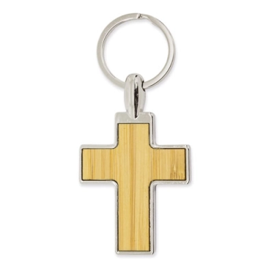 
                                                BAMBOO KEYRING WITH CROSS SANT
                                                