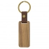 ELONGATED WOODEN KEYRING 