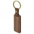 ELONGATED WOODEN KEYRING 