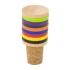 CORK AND WOOD STOPPER WITH 8 IDENTIFICATION RINGS FOR GLASSES “TRIANA”