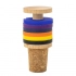 CORK AND WOOD STOPPER WITH 8 IDENTIFICATION RINGS FOR GLASSES “TRIANA”