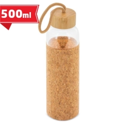 Glass bottle with bamboo/cork lid