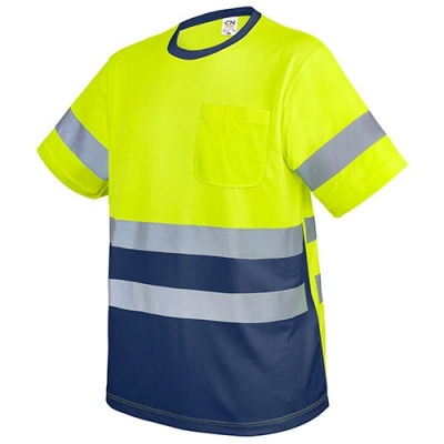 
                                                T-SHIRT WITH POCKET AND REFLECTIVE BANDS 