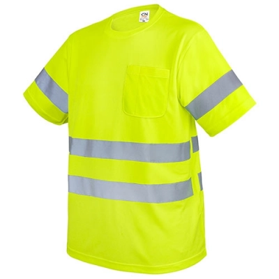 
                                                T-SHIRT WITH POCKET AND REFLECTIVE BANDS 
