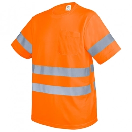 Футболка с карманом и отражающими полосами 