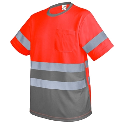 
                                                T-SHIRT WITH POCKET AND REFLECTIVE BANDS 