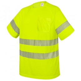 Футболка с карманом и эластичными отражающими полосками 