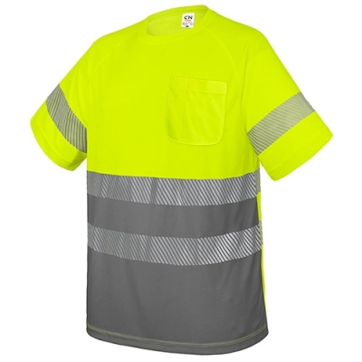 
                                                T-SHIRT WITH POCKET AND REFLECTIVE BANDS 