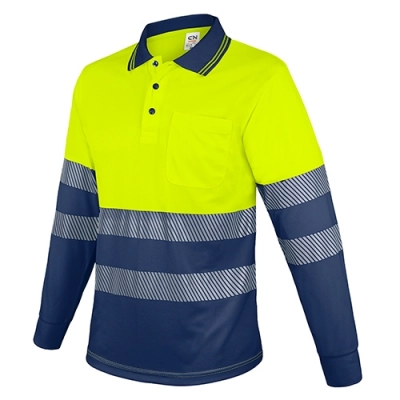 
                                                LONG-SLEEVED POLO SHIRT WITH POCKET AND REFLECTIVE BANDS “QVO”
                                                