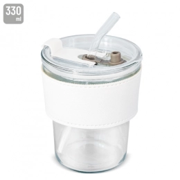 330 ML GLASS WITH STRAW “DELICATESSEN”