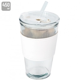 450 ML GLASS WITH STRAW “DELICATESSEN”