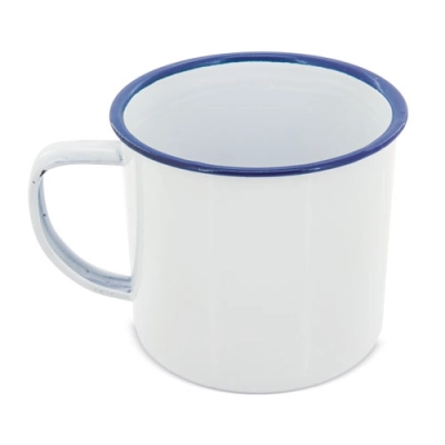 
                                            Enameled metal cup with edge
                                            
