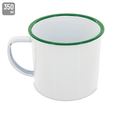 
                                            Enameled metal cup with edge
                                            