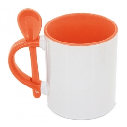 SUBLIMACION ROUND MUG WITH SPOON 