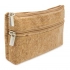 DOUBLE ZIP CORK PURSE NATUR