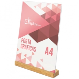 GRAPHIC HOLDER A4 WOODEN BASE 