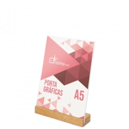 GRAPHIC HOLDER A5 WOODEN BASE 